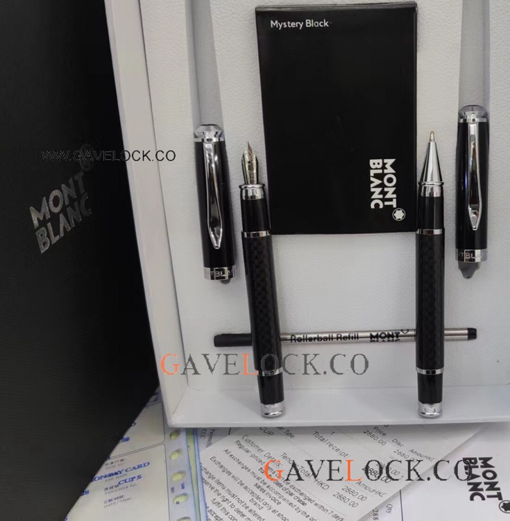 Set with Montblanc Black Rollerball & Fountain & Inks & Refill Set with Montblanc Black Rollerball & Fountain & Inks & Refill